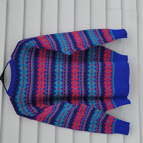 LL BEAN VINTAGE 100% WOOL MULTICOLORED MEDIUM MEN'S SWEATER NWOT - Picture 12 of 17